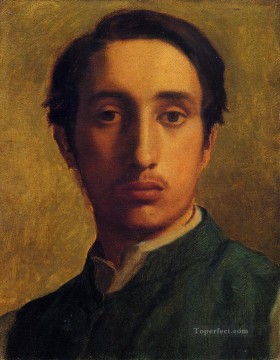Degas con una chaqueta verde Edgar Degas Pinturas al óleo